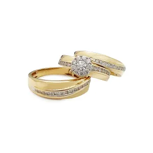 Diamond Regal Pave Channel Setting 3 Piece Set Ring (14K)