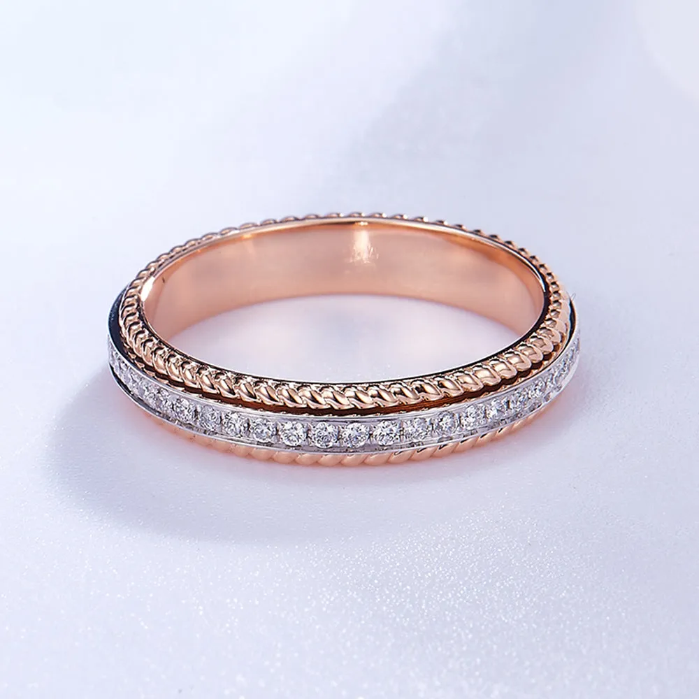 Diamond Spinner Couple Wedding Rings