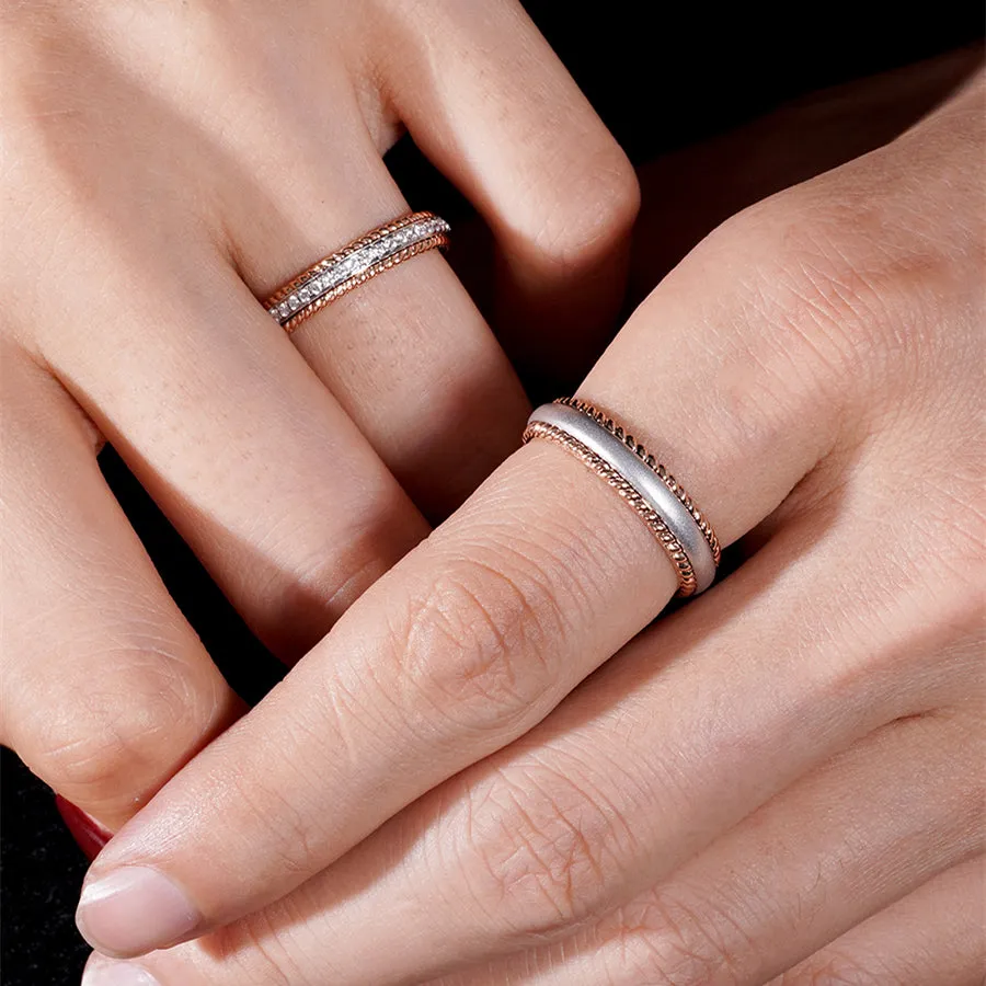 Diamond Spinner Couple Wedding Rings