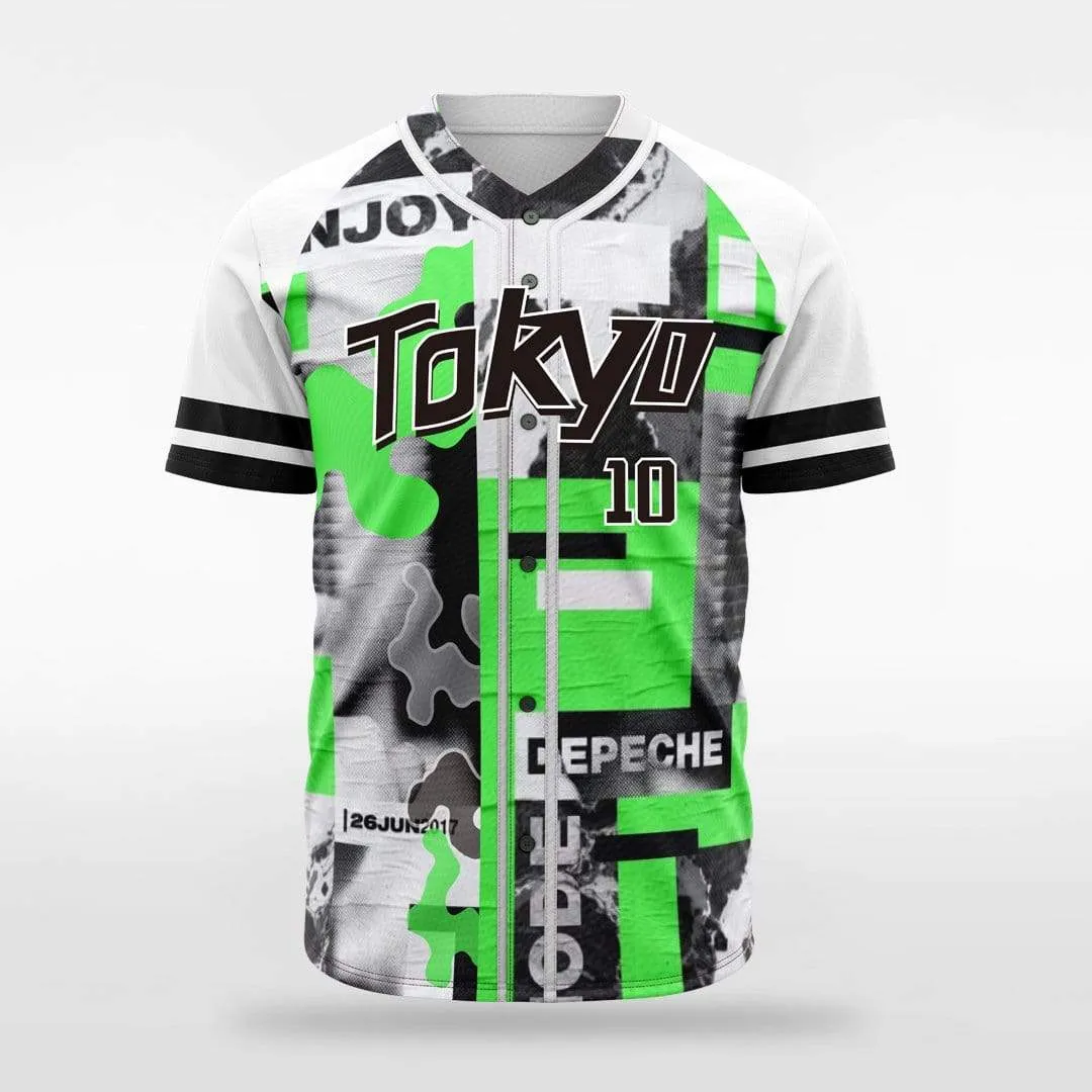 Documentary - Customized Men's Sublimated Full-Button Baseball Jersey