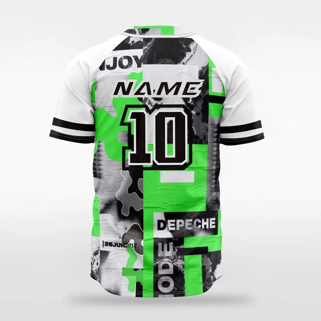 Documentary - Customized Men's Sublimated Full-Button Baseball Jersey