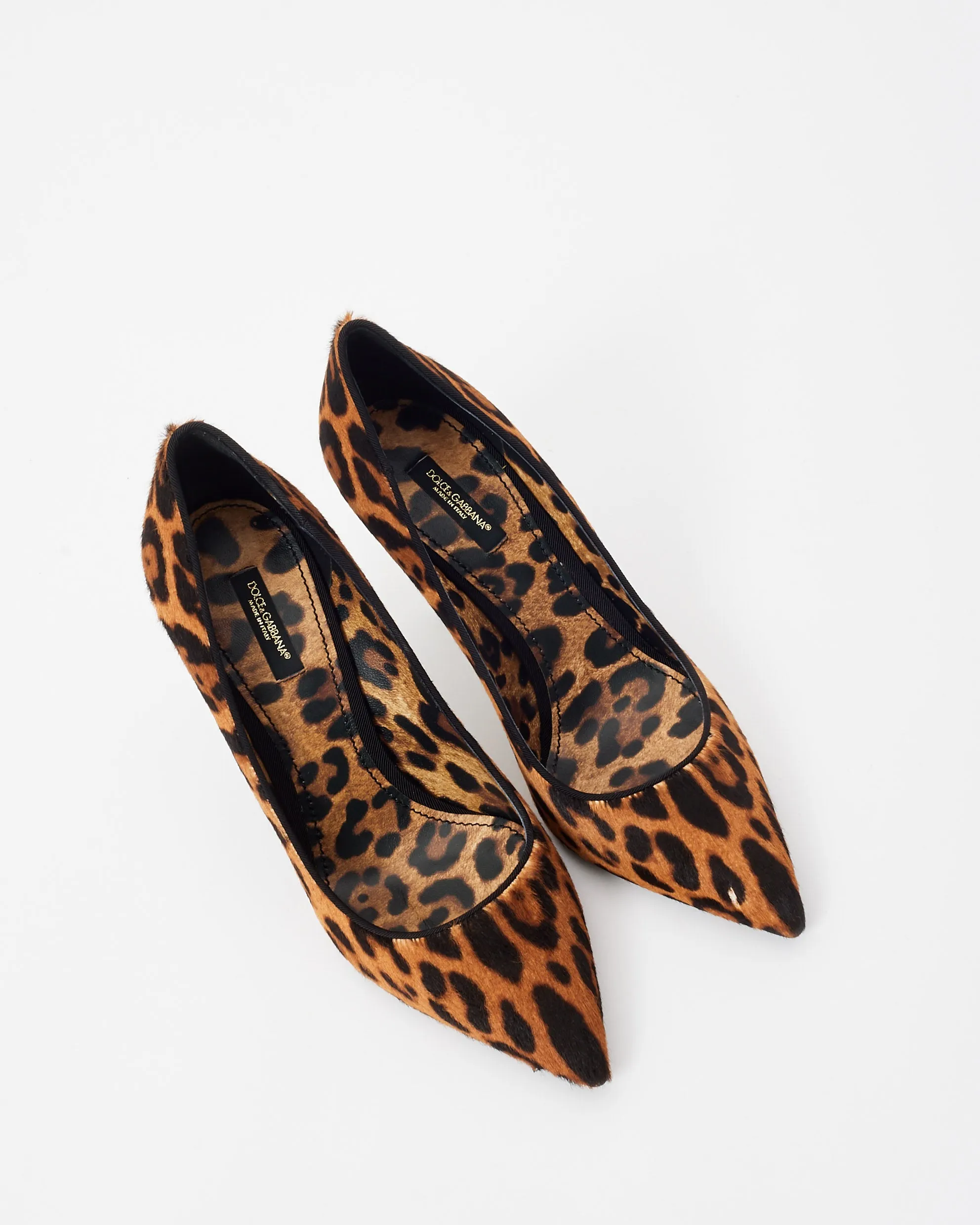 Dolce & Gabbana Leopard Pony Hair Pumps - 40