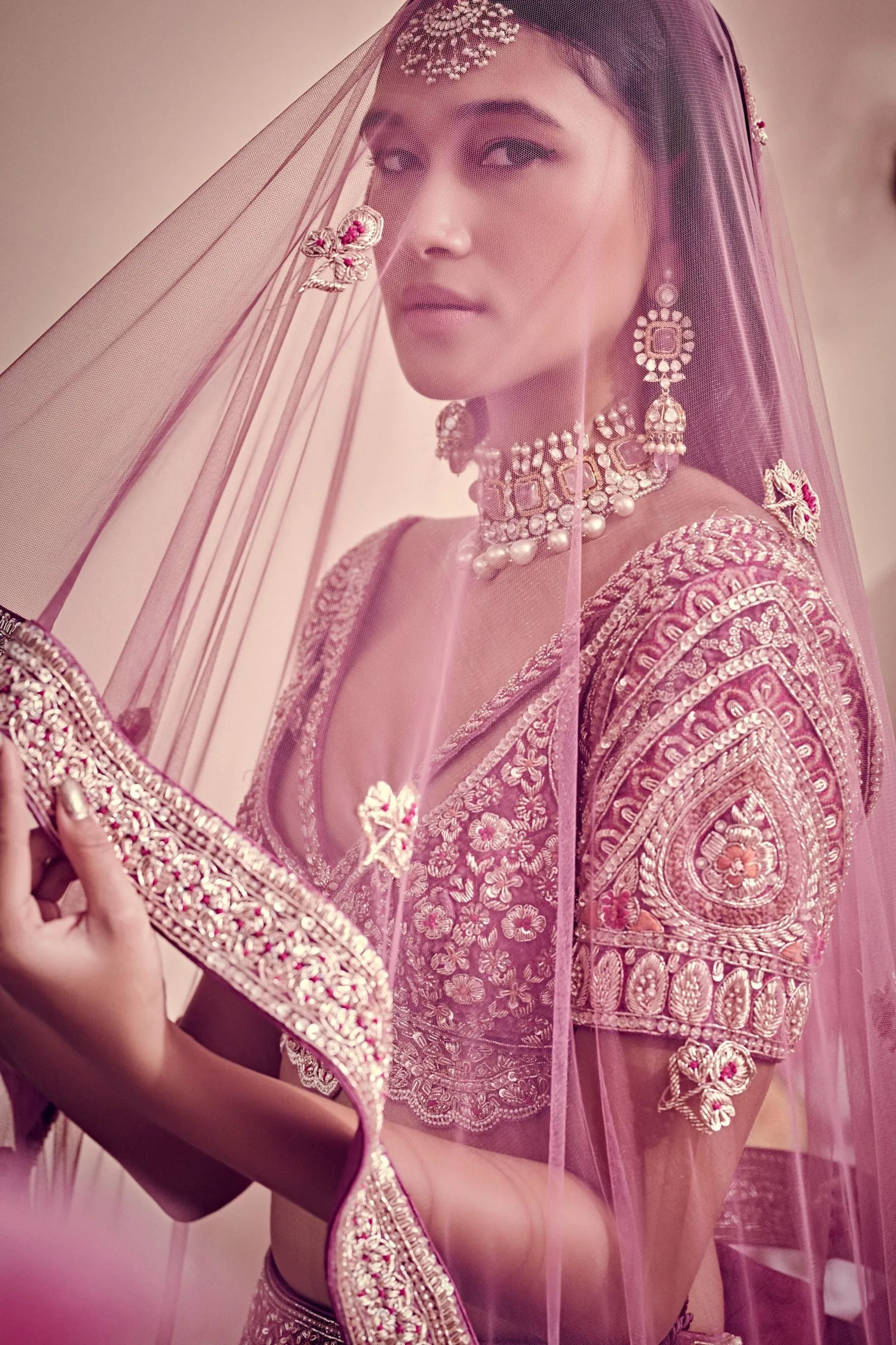 Dull Magenta Bridal Lehenga