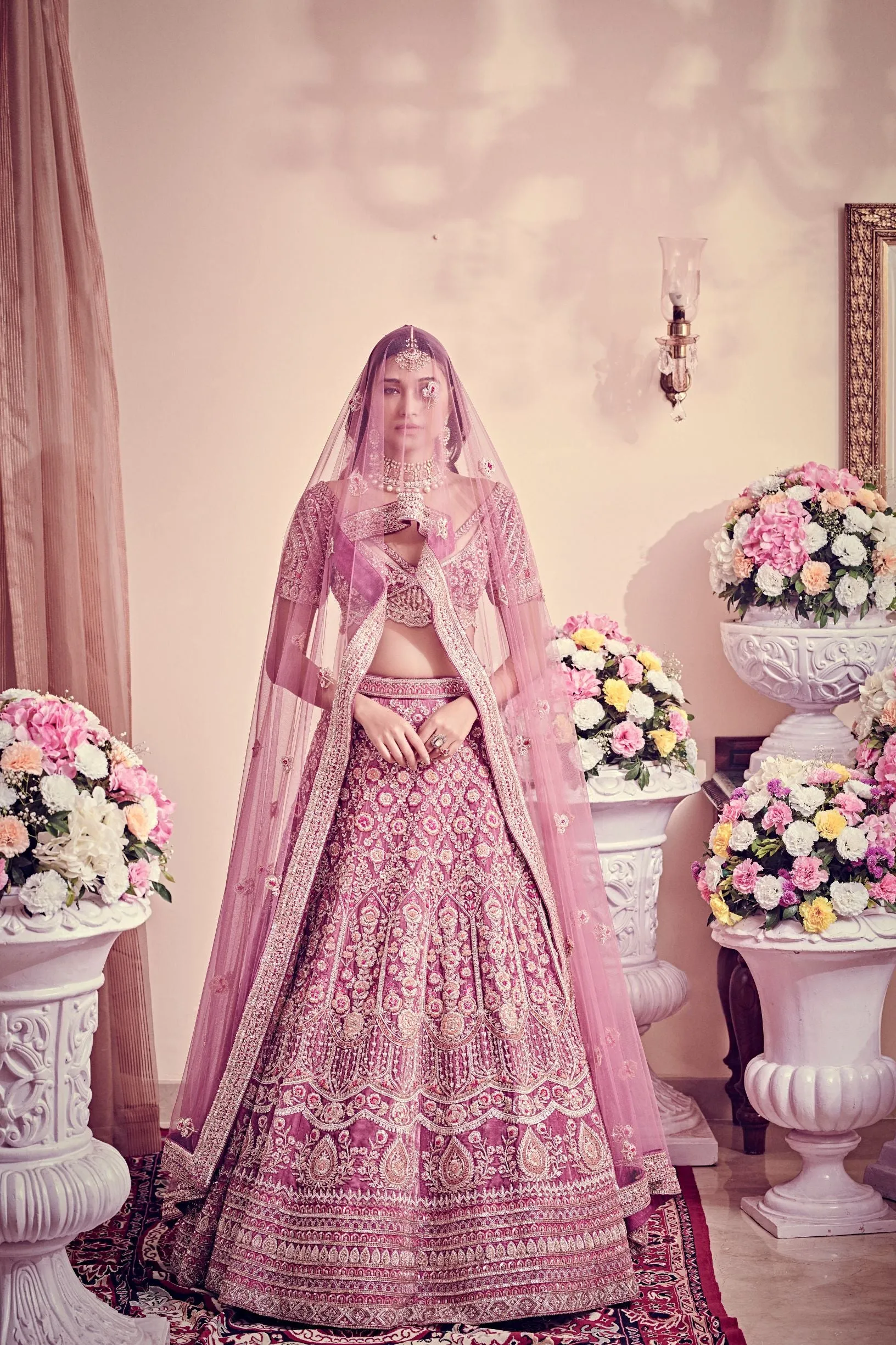 Dull Magenta Bridal Lehenga