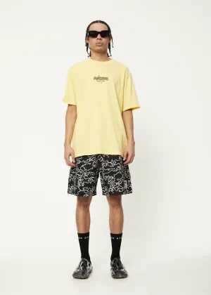 Earthling - Recycled Retro Graphic Logo T-Shirt - Butter