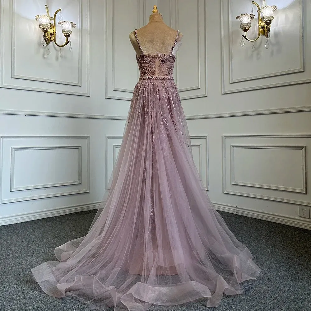 Elegant 2024 Detachable Skirt Evening Dress Mermaid Gown