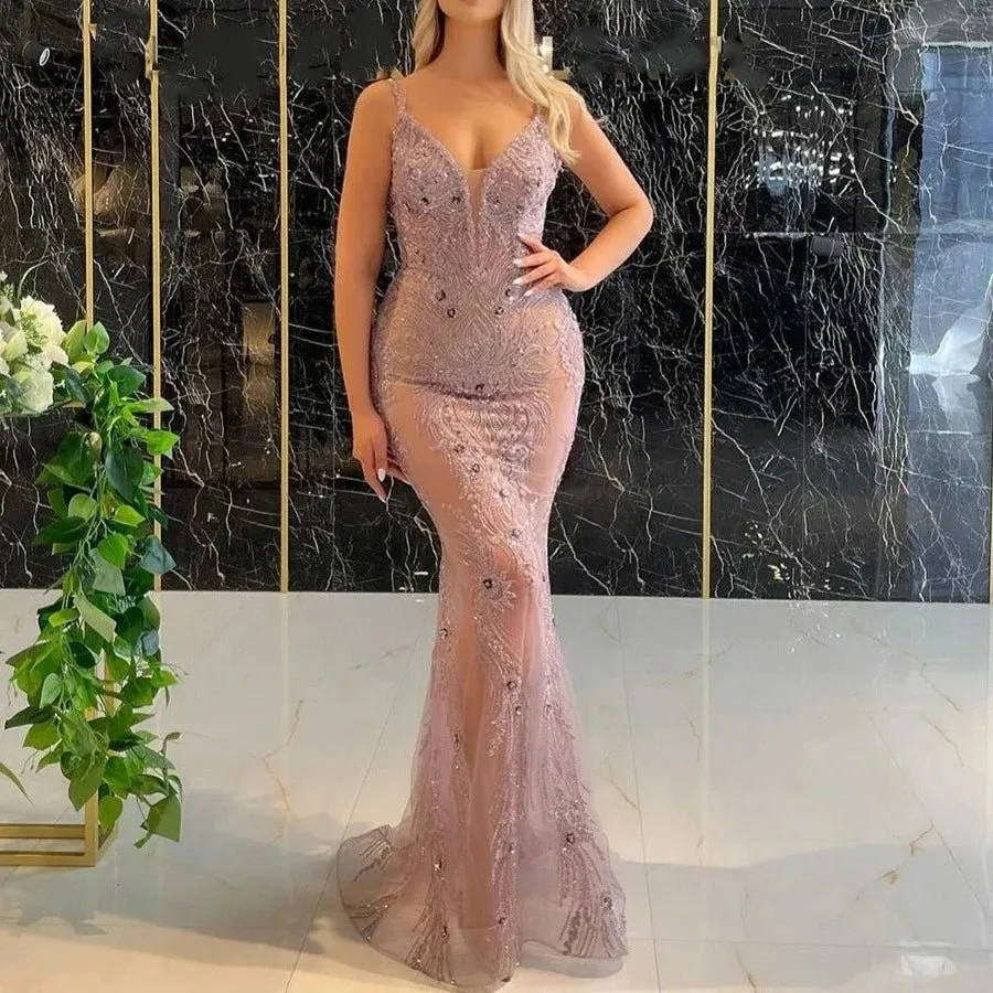 Elegant 2024 Detachable Skirt Evening Dress Mermaid Gown