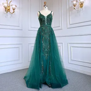 Elegant 2024 Detachable Skirt Evening Dress Mermaid Gown