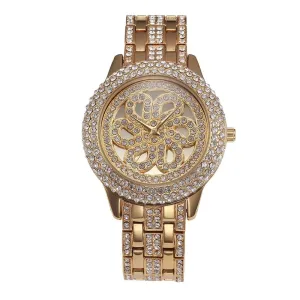 Elegant Flower Pattern Women's Watch