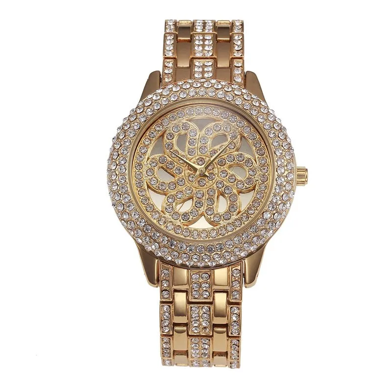 Elegant Flower Pattern Women's Watch