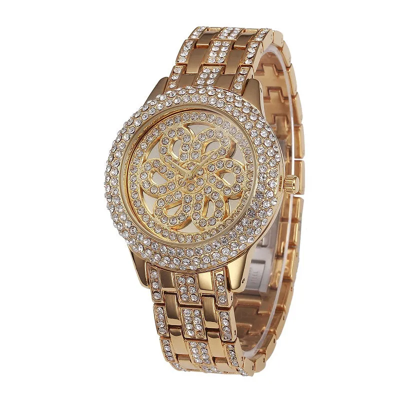 Elegant Flower Pattern Women's Watch