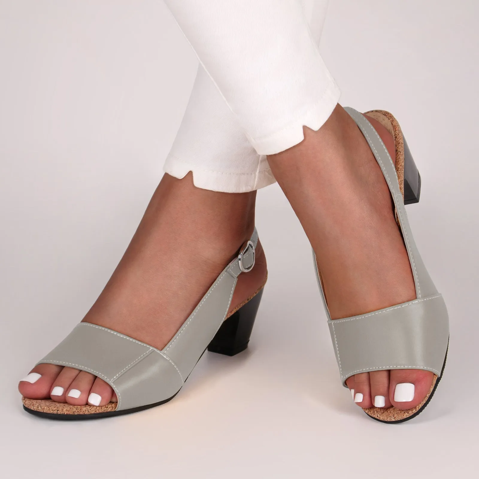 Elegant Low Chunky Heel Wedge Platform Sandals for Women