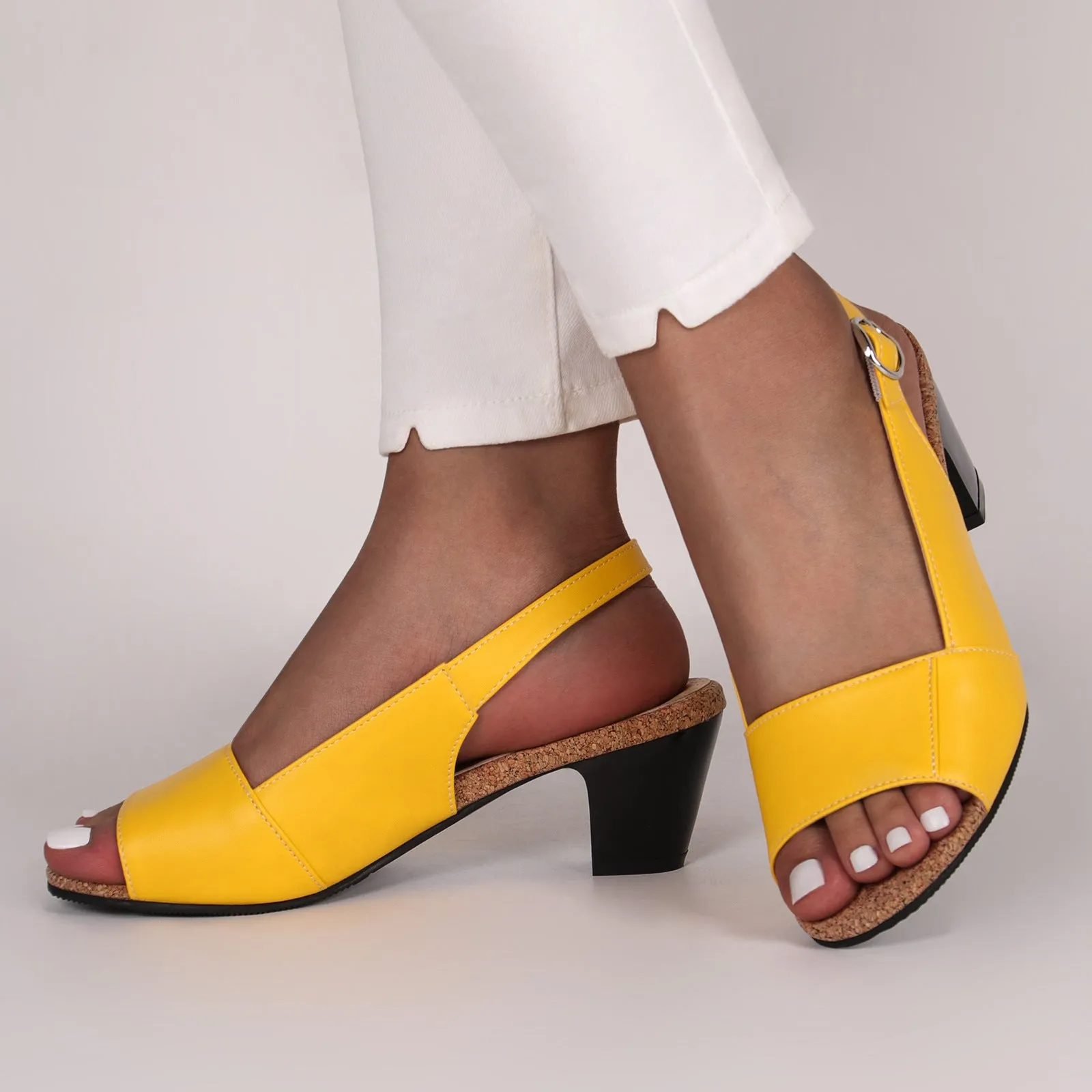 Elegant Low Chunky Heel Wedge Platform Sandals for Women