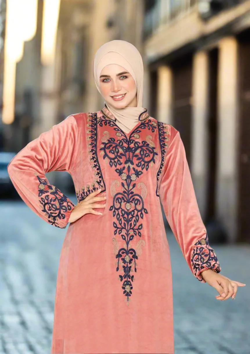 Elegant women's winter abaya