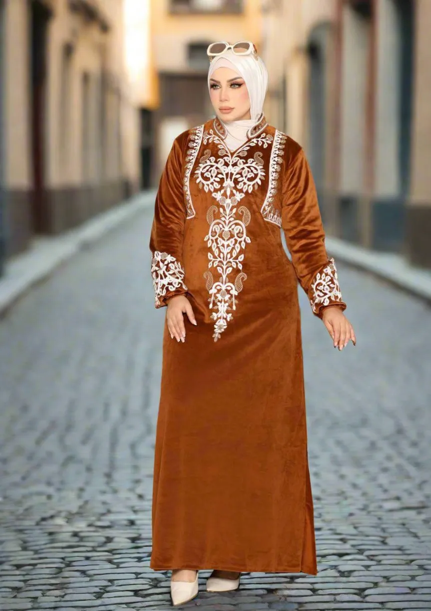 Elegant women's winter abaya