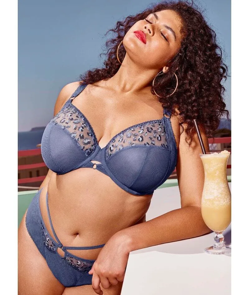 Elomi Namrah Underwired Bandless Plunge Bra - Stonewash