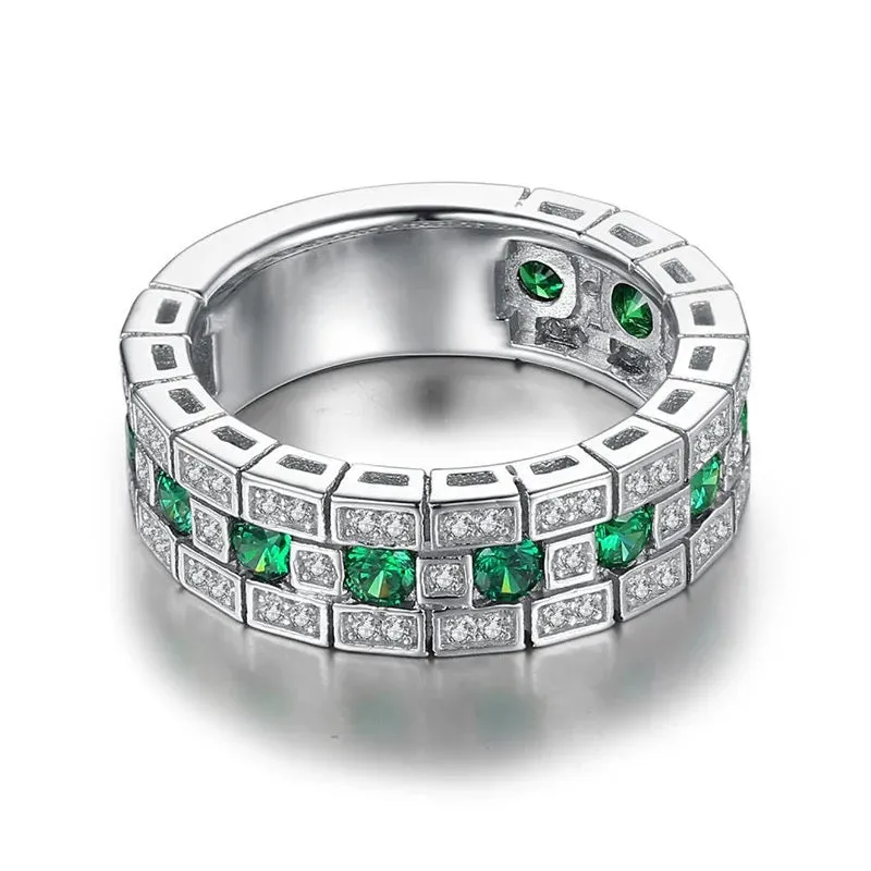 Emerald Zircon Ring