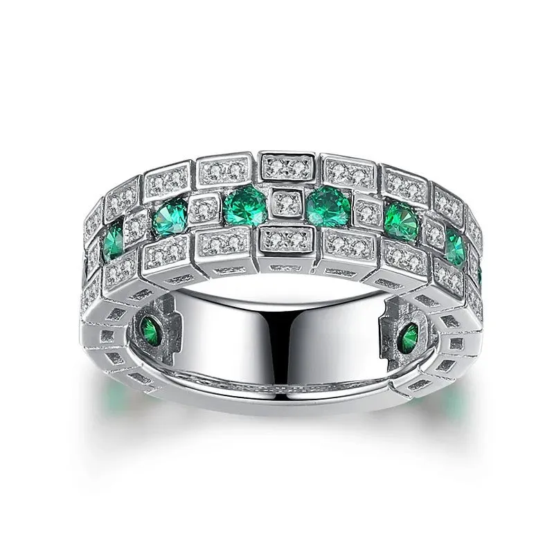 Emerald Zircon Ring