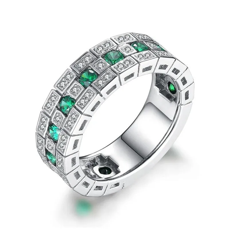 Emerald Zircon Ring