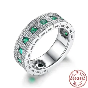 Emerald Zircon Ring