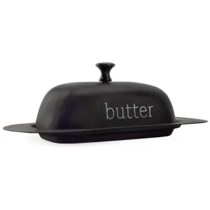 Enamelware Black Butter Dish (Large, Case of 30)