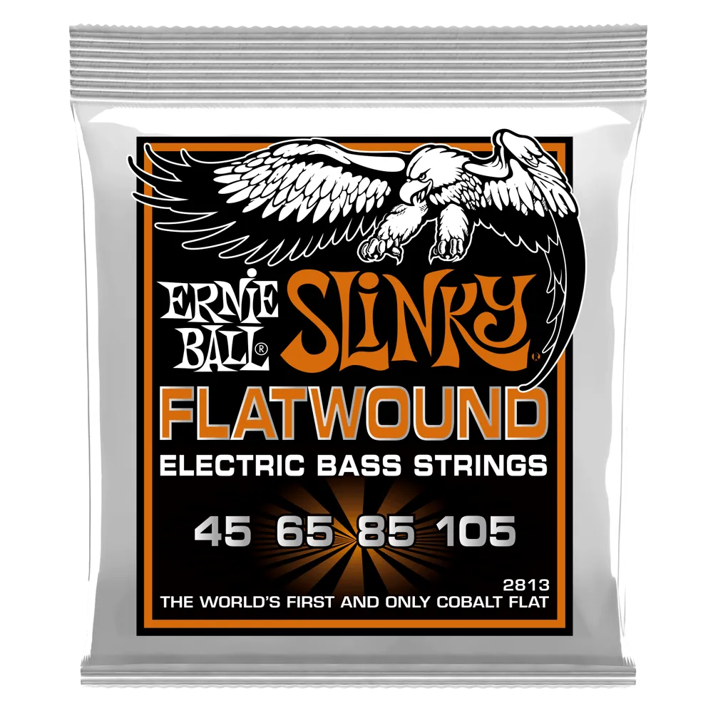 Ernie Ball Hybrid Slinky Flatwound Electric Bass Strings, 45-105 Gauge