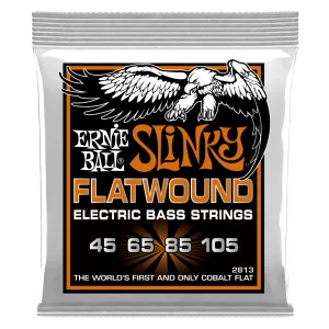 Ernie Ball Hybrid Slinky Flatwound Electric Bass Strings, 45-105 Gauge