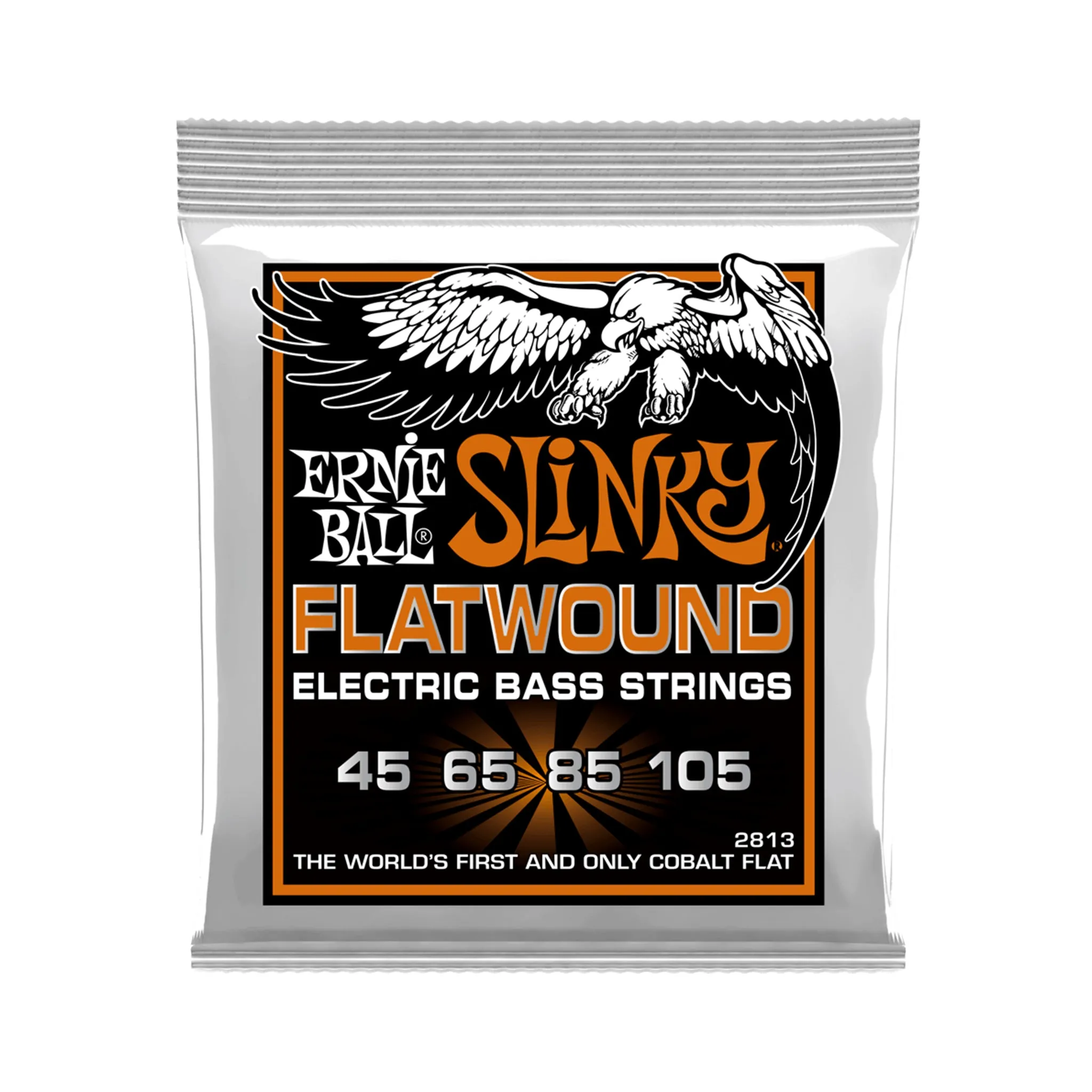 Ernie Ball Hybrid Slinky Flatwound Electric Bass Strings, 45-105