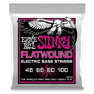 Ernie Ball Super Slinky Cobalt Flatwound Bass Guitar Strings 45 - 100