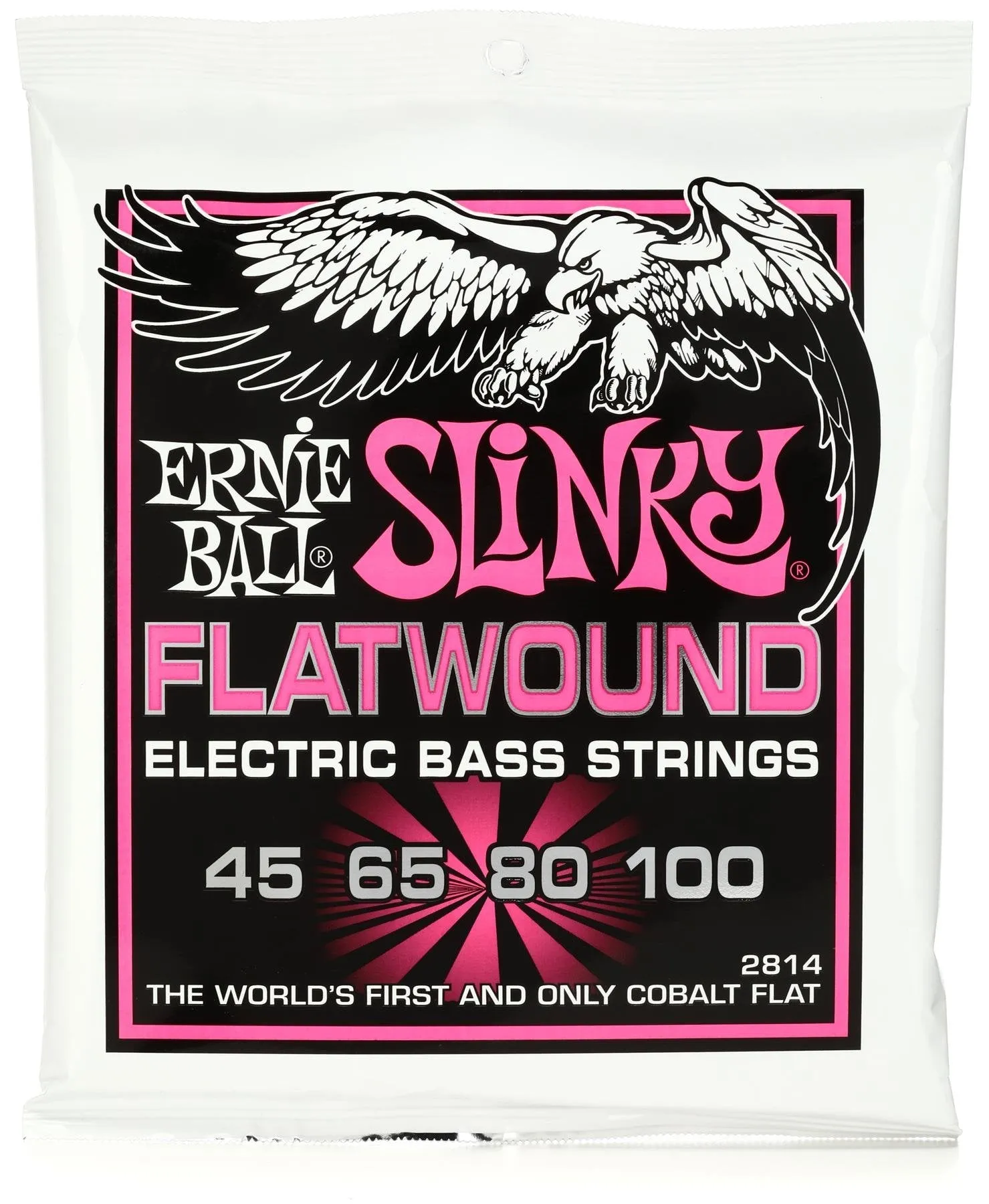 Ernie Ball Super Slinky Flatwound Electric Bass Strings, 45-100