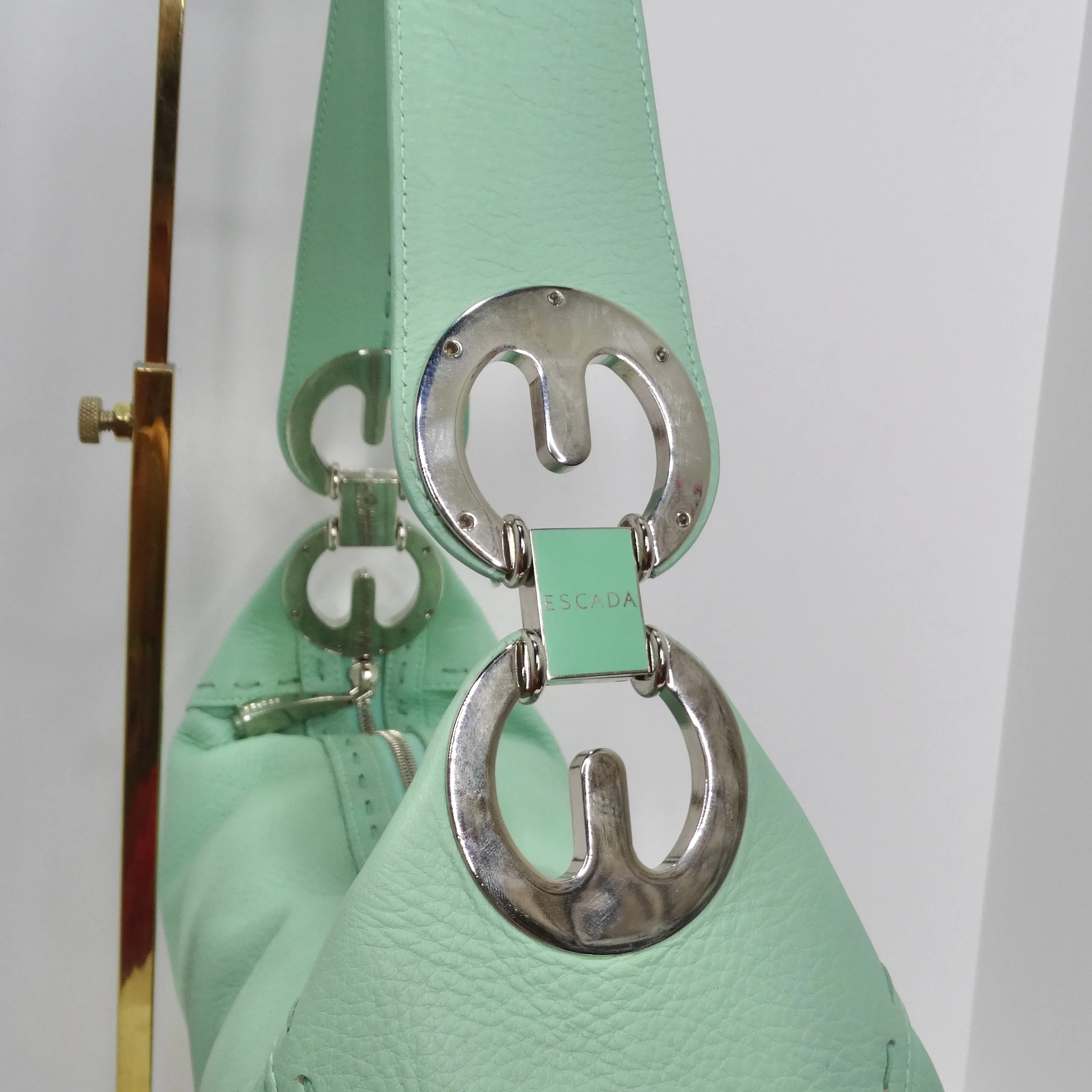 Escada Y2K Eluna Purse Mint Blue Handbag