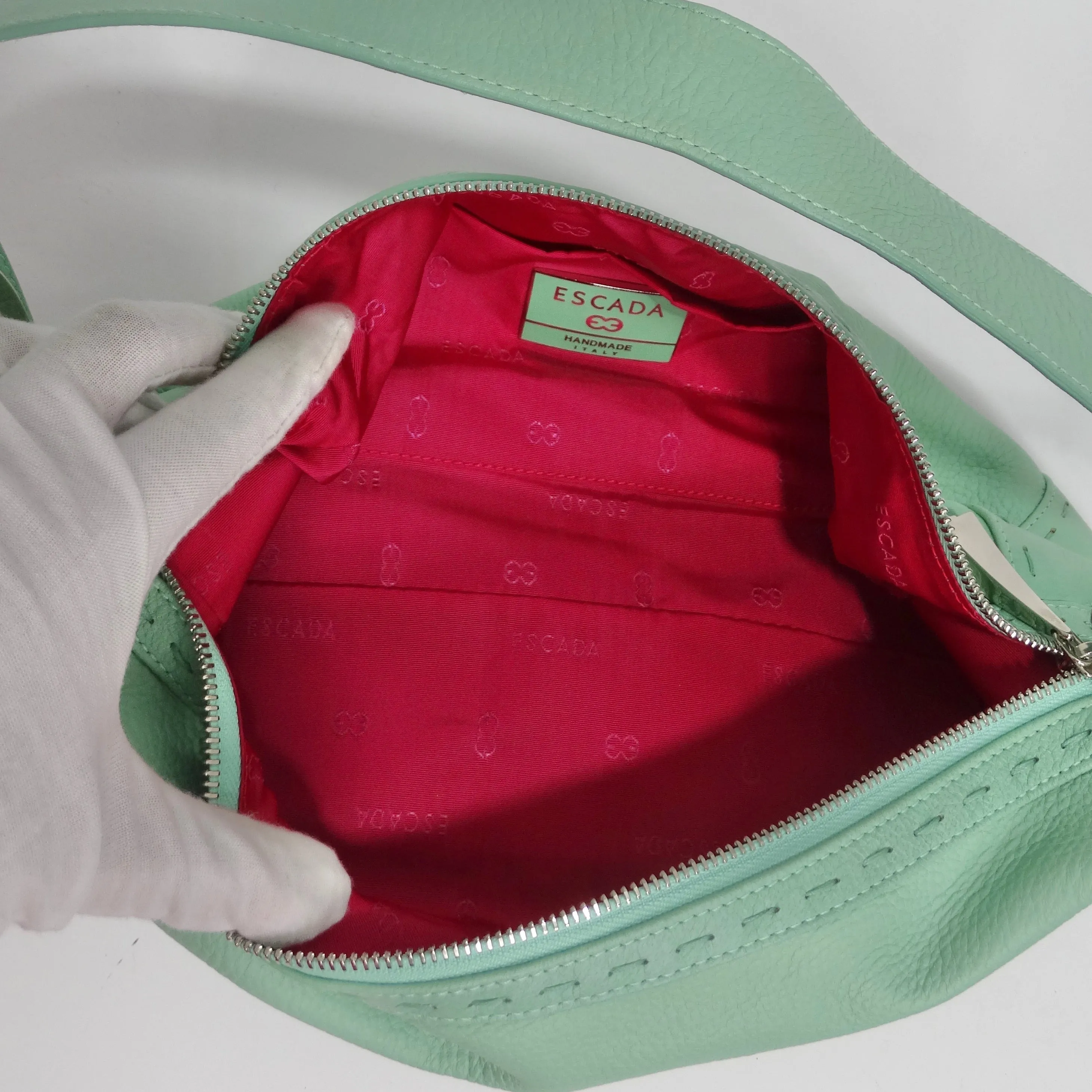Escada Y2K Eluna Purse Mint Blue Handbag