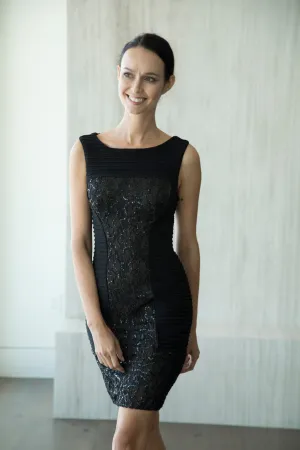 Evening At The Gallery Lace Inset Sheath Dress