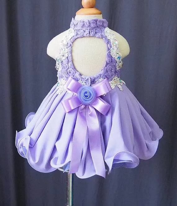 Exquisite Lace Toddler/Infant/Little Girl Baby Doll Pageant Dress with Bowknot