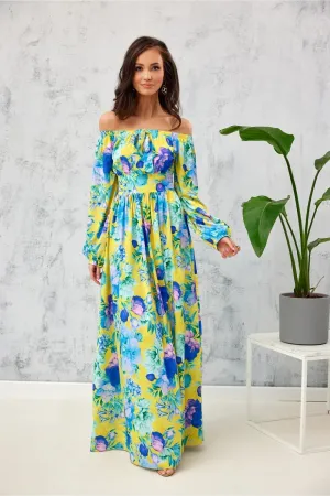 Exquisite Open-Shoulder Maxi Dress