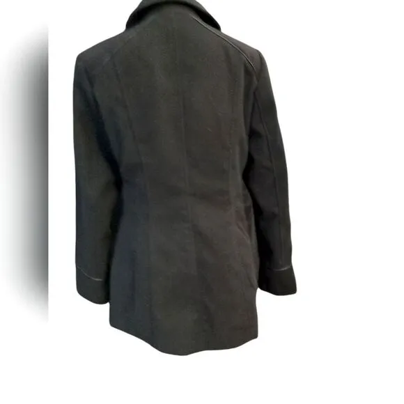 Faded Glory Women's Black Peacoat Fully Lined- Size Medium