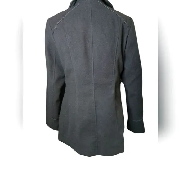 Faded Glory Women's Black Peacoat Fully Lined- Size Medium