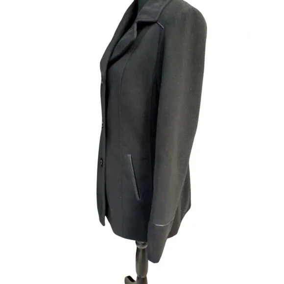 Faded Glory Women's Black Peacoat Fully Lined- Size Medium