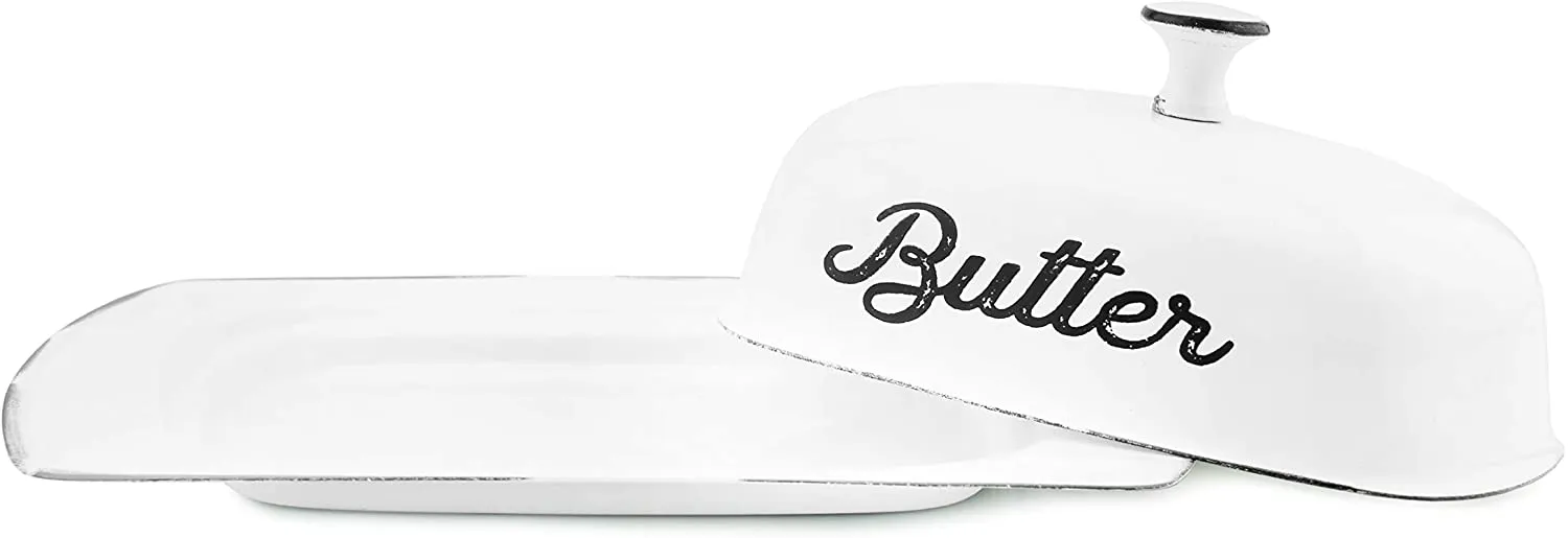 Farmhouse White Butter Dish (Case of 40)