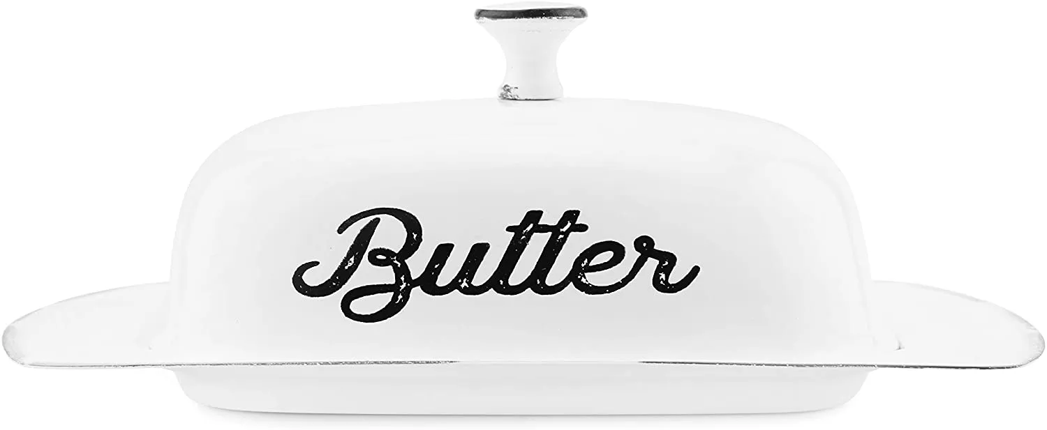 Farmhouse White Butter Dish (Case of 40)