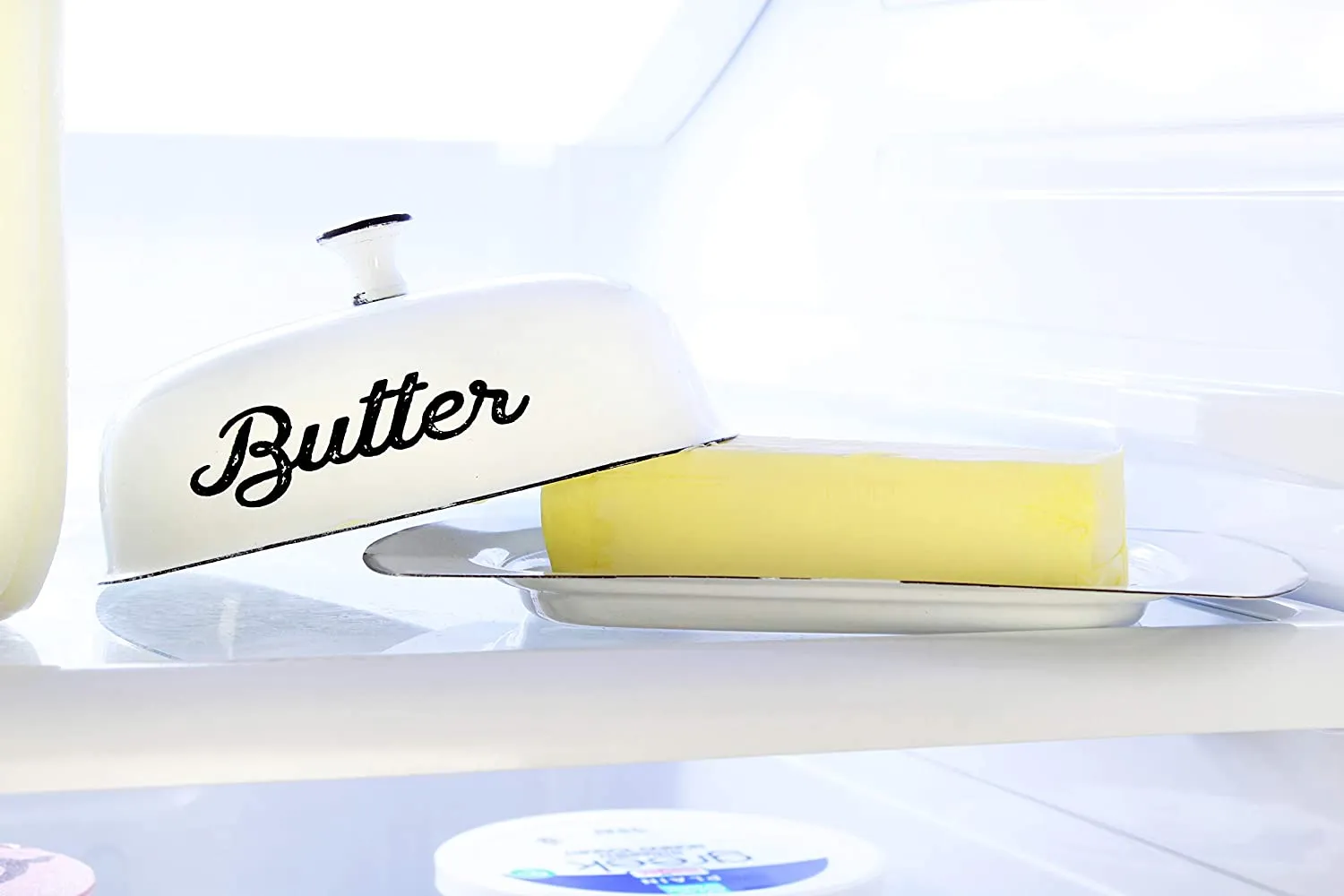 Farmhouse White Butter Dish (Case of 40)