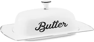Farmhouse White Butter Dish (Case of 40)