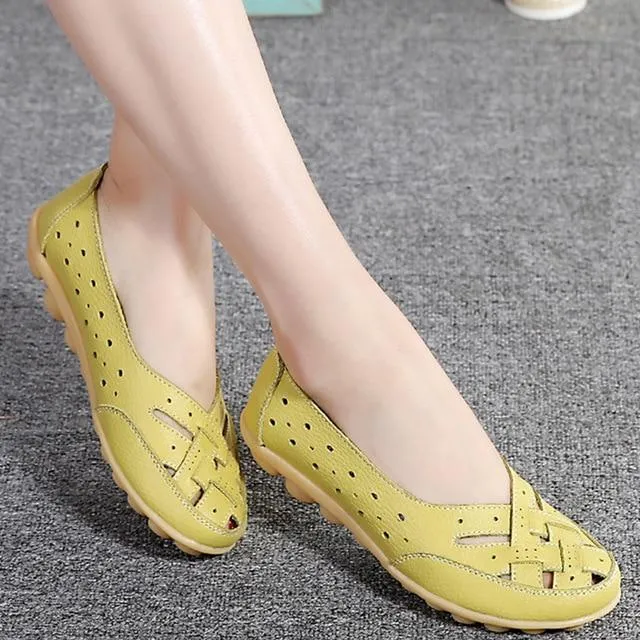 Flats For Women Comrfort Genuine Leather Flat Shoes