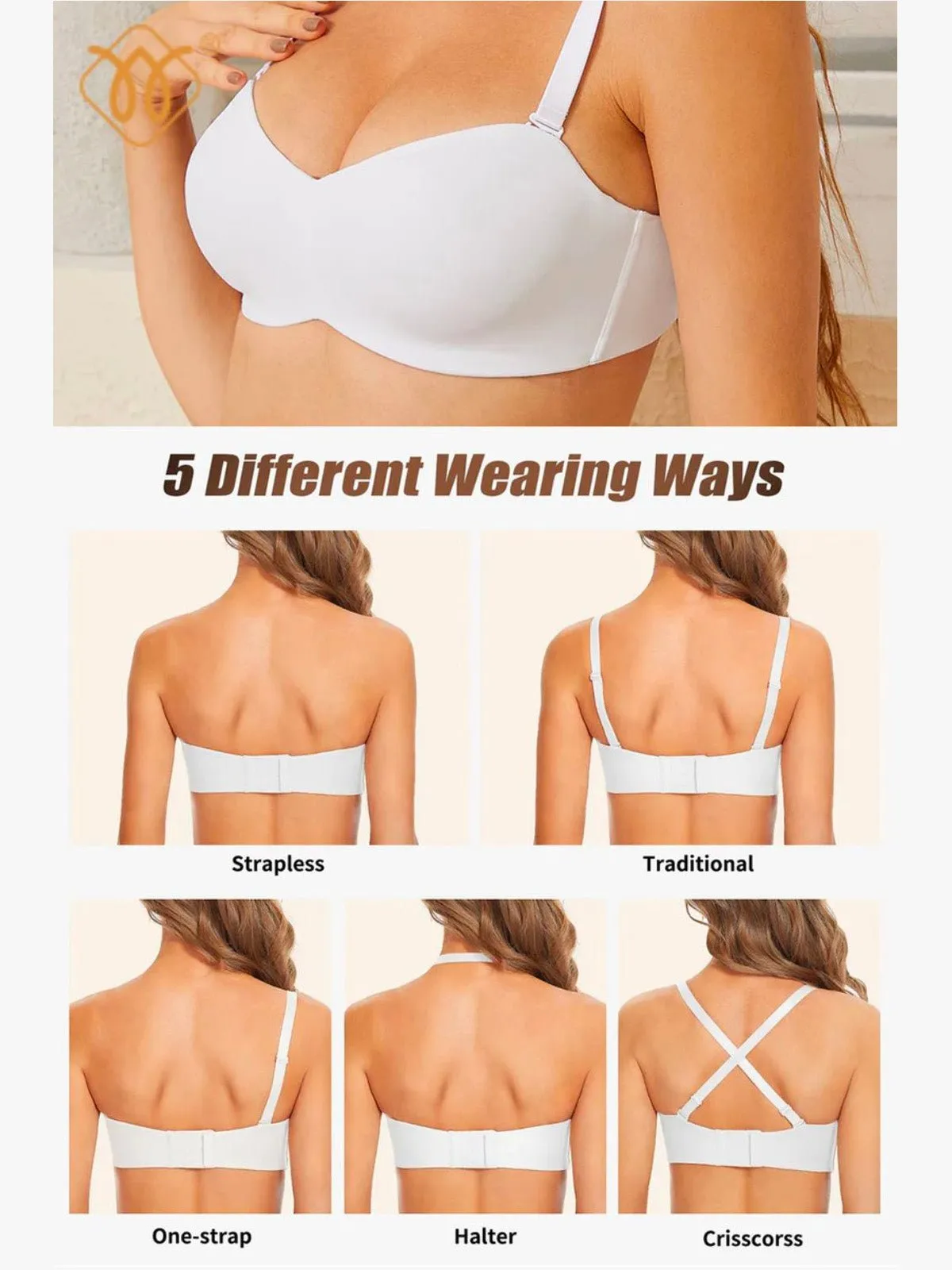 Floral Lace Embroidery Push Up Bra Black