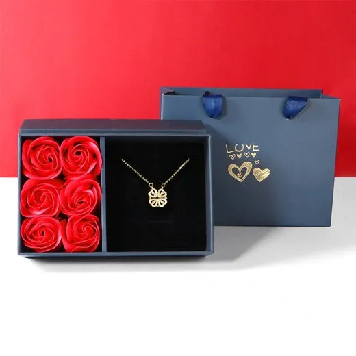 Four-Leaf Heart Shaped Necklace