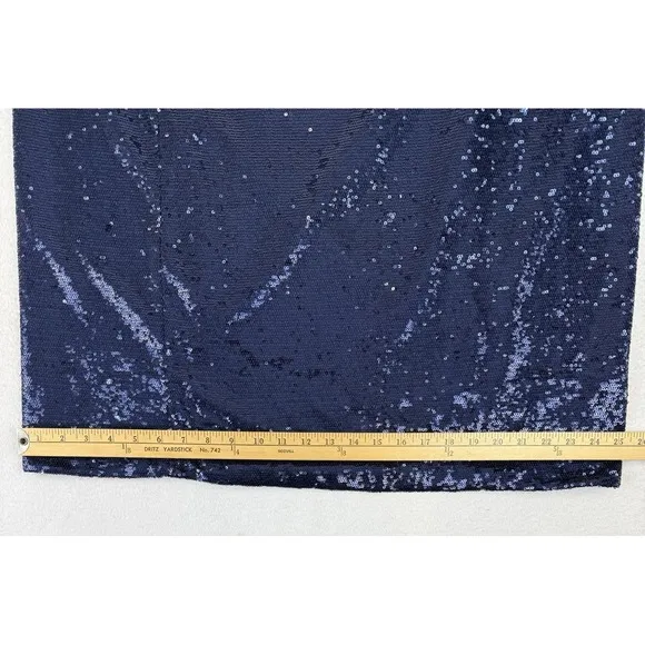 GAP Sequin Midi Pencil Skirt Women's Size XL Blue Lined Elegant NWT