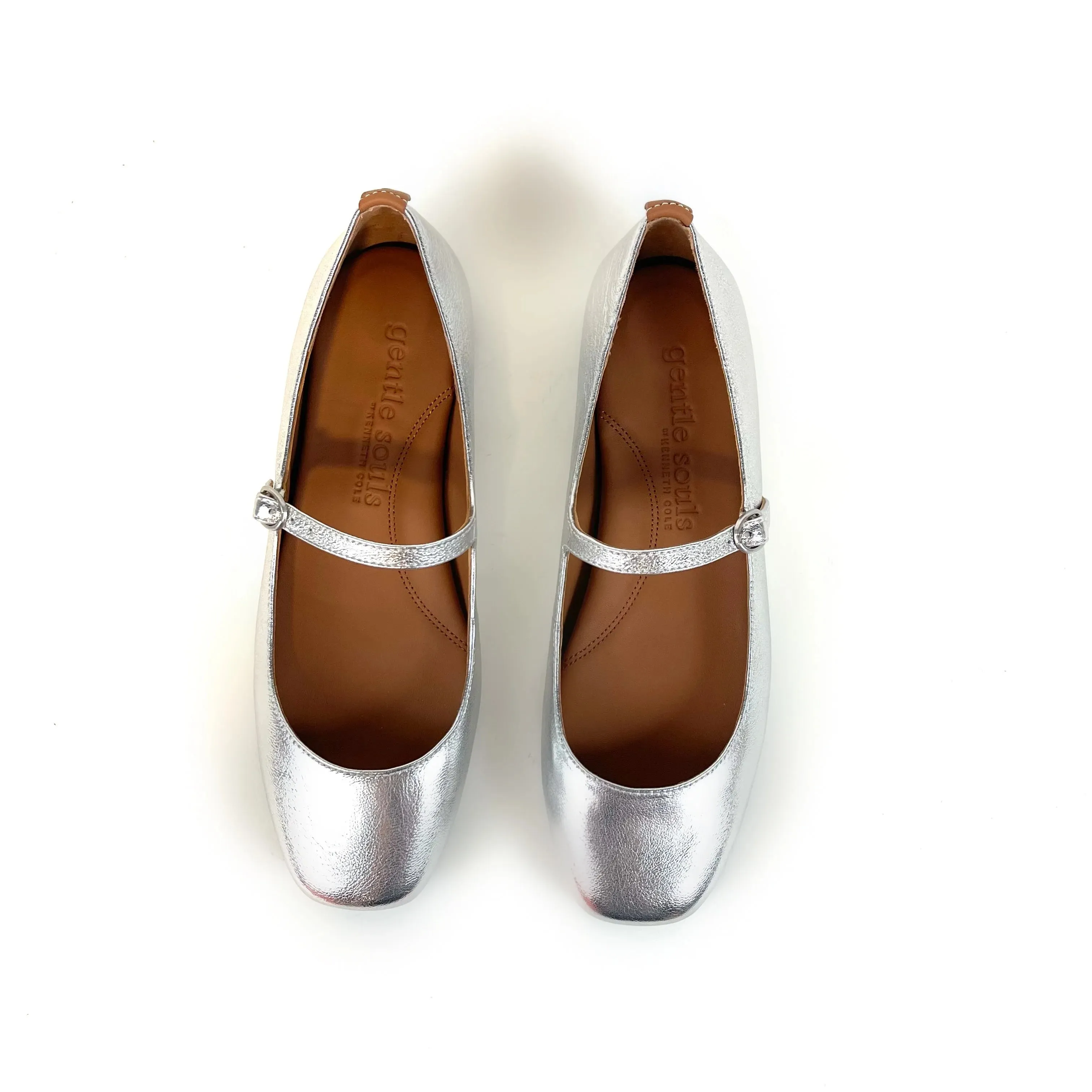 Gentle Souls - Wynona Ballet Flat (Silver Leather)