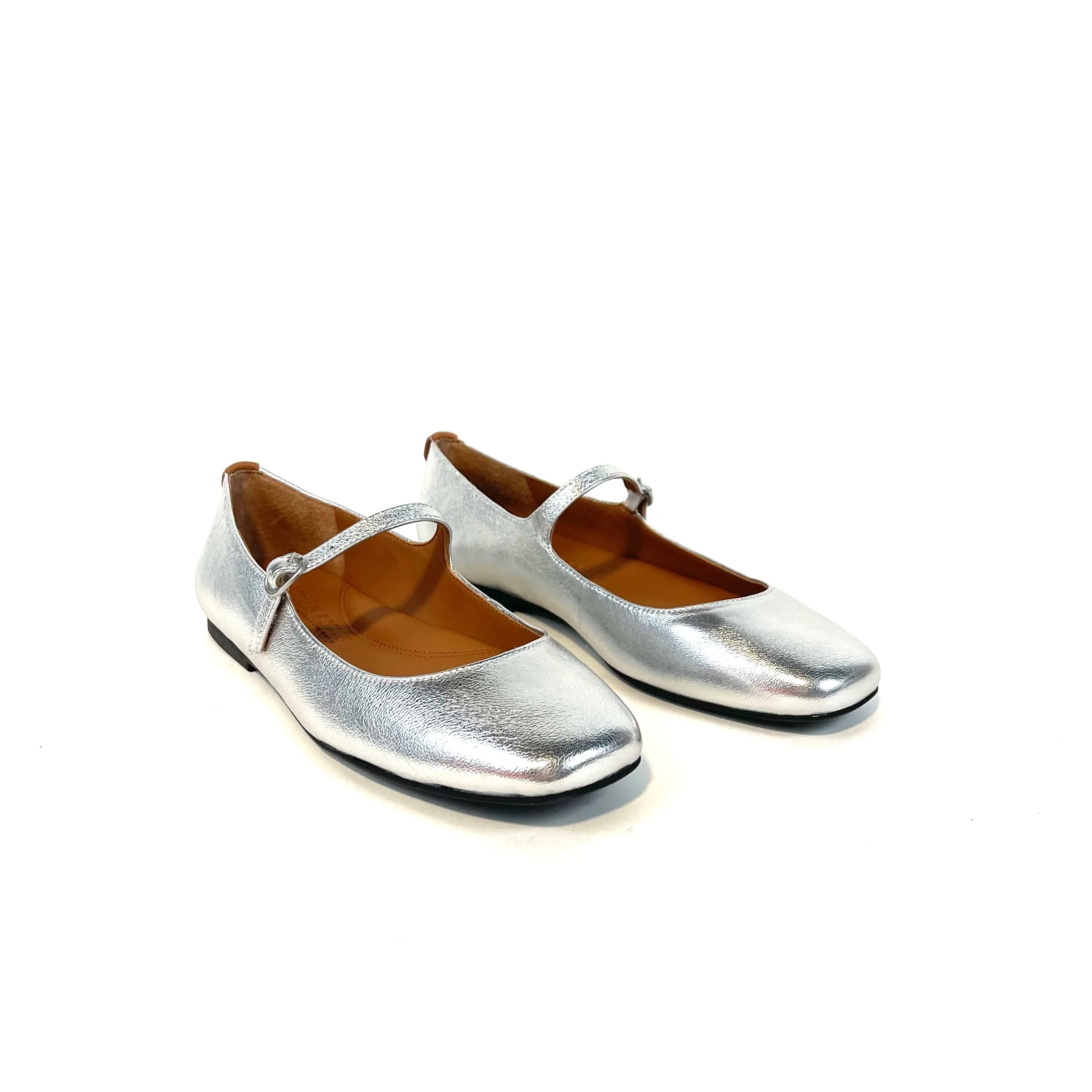 Gentle Souls - Wynona Ballet Flat (Silver Leather)