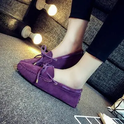 Genuine Leather Women Flat Shoes Casual Loafers