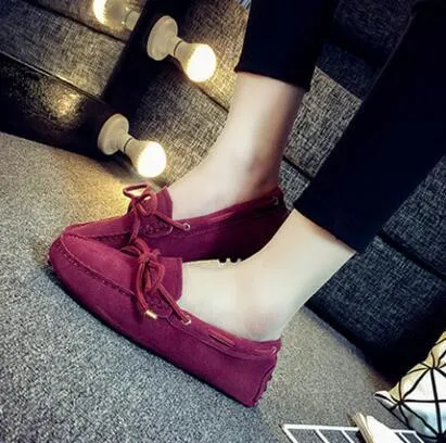Genuine Leather Women Flat Shoes Casual Loafers